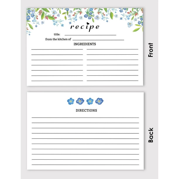 Double Sided Kraft Recipe Cards 4x6 50 Count - Card Stock