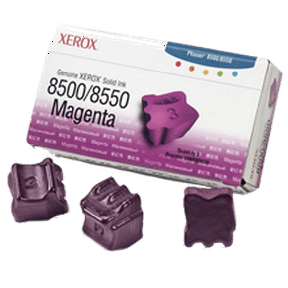 ~Brand New Original XEROX 108R00670 SOLID Ink Sticks (3-PACK) Magenta for Xerox Phaser 8550
