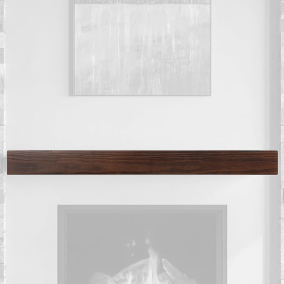 Mantels Direct Dakota 60 Inch Pine Wood Fireplace Mantel Shelf - Mocha