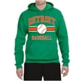 thumbnail image 2 of Wild Bobby City of Detroit Baseball Fantasy Fan Sports Unisex Hoodie Sweatshirt, Kelly, X-Large, 2 of 6
