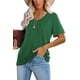 thumbnail image 2 of Camiseta Suelta con Cuello en V y Manga Corta Lunivop Verde XXL, 2 of 4