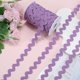 thumbnail image 3 of Cinta ondulada flexible de 25 yardas x 10 mm, cinta RIC, flecos ondulados, cinta de encaje zigzag azul violeta, cinta trenzada en zigzag, 3 of 9