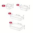 thumbnail image 5 of Deluxe Desktop Drawer Organizer Set - Transparent, Multifunctional Storage Boxes for Bathroom, Bedroom, Living Room - Space-Saving, Adjustable, Stackable, 5 of 11