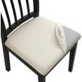 thumbnail image 7 of Dining Chair Covers, 6 Pack Waterproof Seat Cushion Covers, Stretch Jacquard Chair Seat Covers Washable Dining Room Chair Slipcovers Removable Kitchen Cushion Protector(Beige), 7 of 7