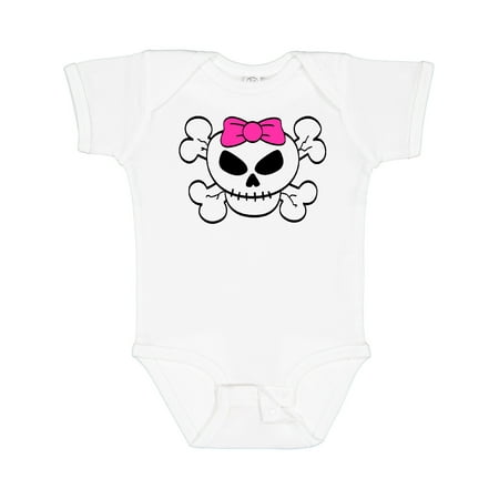 

Inktastic Skull with Bow Gift Baby Girl Bodysuit