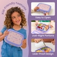thumbnail image 4 of Bentgo Kids Prints Leak-Proof, 5-Compartment Bento-Style Kids Lunch Box - Ideal Portion Sizes for Ages 3-7, Durable, Drop-Proof, Dishwasher Safe, PFAS- & BPA-Free Materials (Carousel Unicorns), 4 of 8