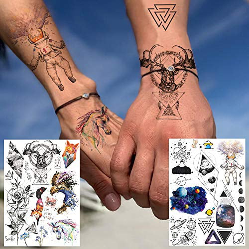 Queen King Crown Tattoo Stickers Temporary Tattoos Couple Tattoo Waterproof  Fake Tattoos Lovers Wrist Tattoo Tatuajes Temporales - AliExpress
