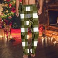 thumbnail image 2 of GuangCheng Mens Checkered Pajama Pants Comfy, Soft Loungewear Stretchy Waist Pants,Size:2XL, 2 of 5