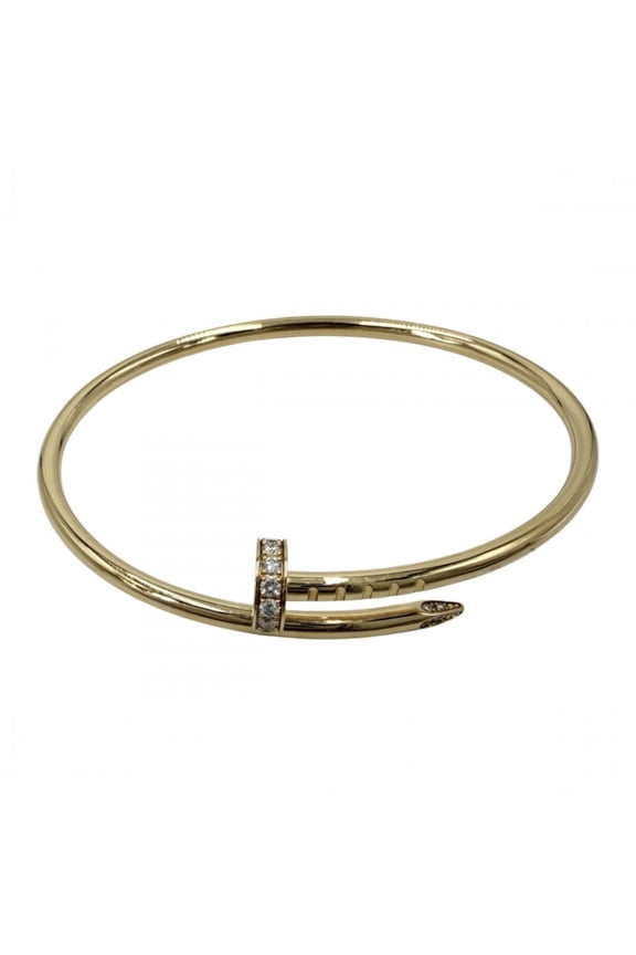 Pre-Owned Cartier bangle bracelet for women, Juste un Clou small model, nail design, 18k gold...