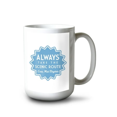 

Lantern Press 15 fl oz Ceramic Mug Cass West Virginia Black Bear Family Vintage Sign Contour Dishwasher & Microwave Safe