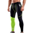 thumbnail image 2 of XUNKUSGA Pants for Men Fashion Color Block High Elasticity Breathable Compression Pants Men Soft Skin-Friendly Workout Leggings for Running Gym Training,Green,3XL, 2 of 7