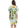 thumbnail image 2 of Beach Vacation Clothes Kimono Cardigan Loose Swimsuit Cover Up for Women Dinosaurs Cactus Sun Star Cloud M, 2 of 6