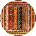 thumbnail image 1 of Ahgly Company Machine Washable Indoor Round Contemporary Sand Brown Area Rugs, 4' Round, 1 of 7