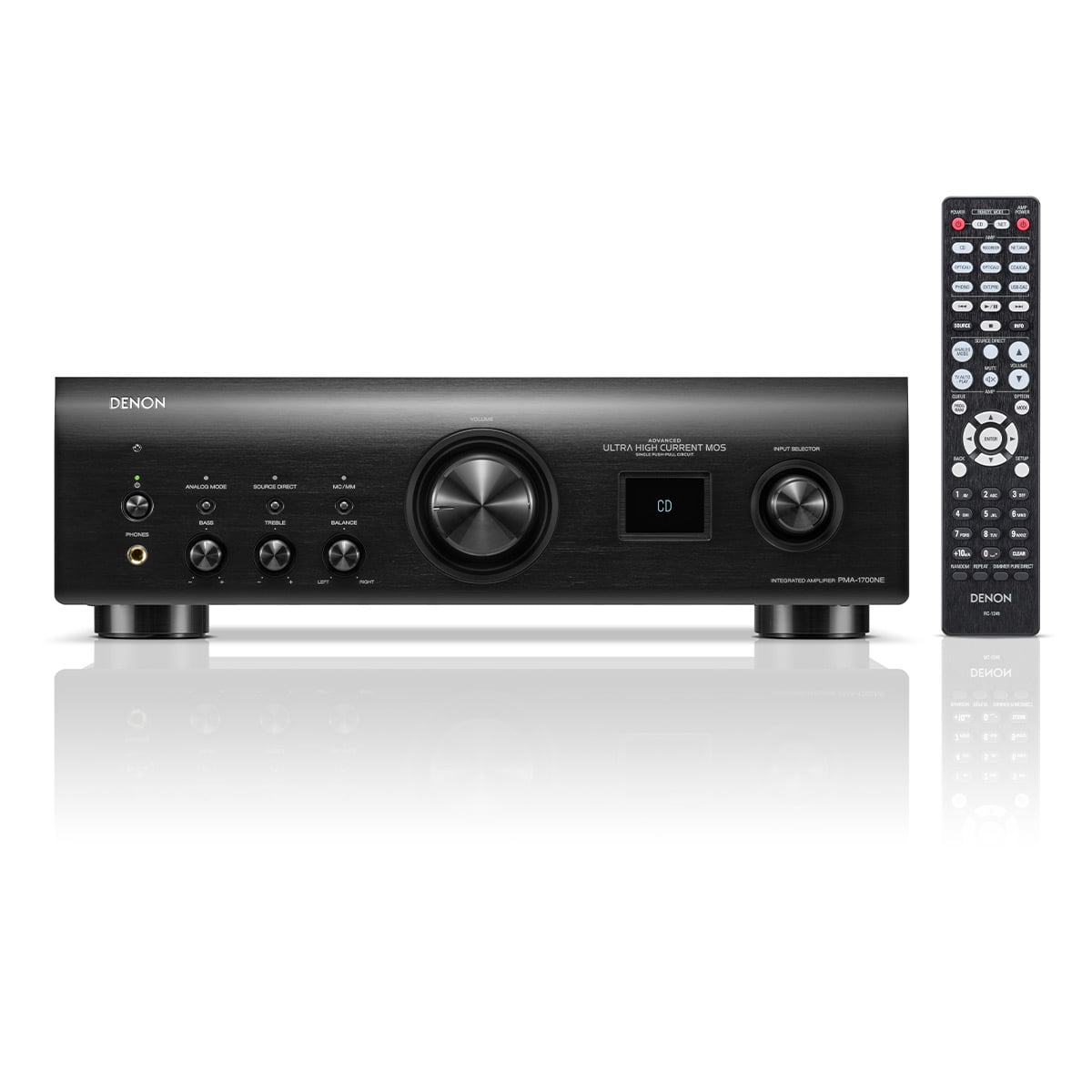Denon PMA-1700NE Integrated Amplifier with 140W Power per Channel (Black)