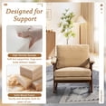 thumbnail image 3 of Timbernest Rocking Chair Accent Chair Reading Armchair for Living Room, Bedroom, Sunroom, Khaki, 3 of 9