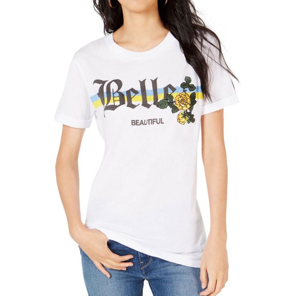 Project 28 Womens Belle Graphic T-Shirt, White, Large