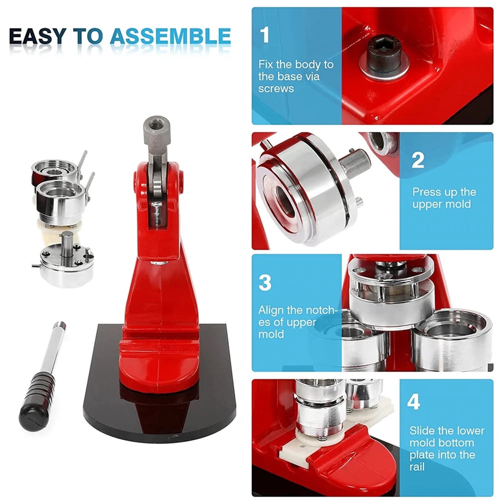 25MM DIY Badges Maker Machine, DIY Pin Badges Press Kit with 100Pcs ,Beginner-Friendly