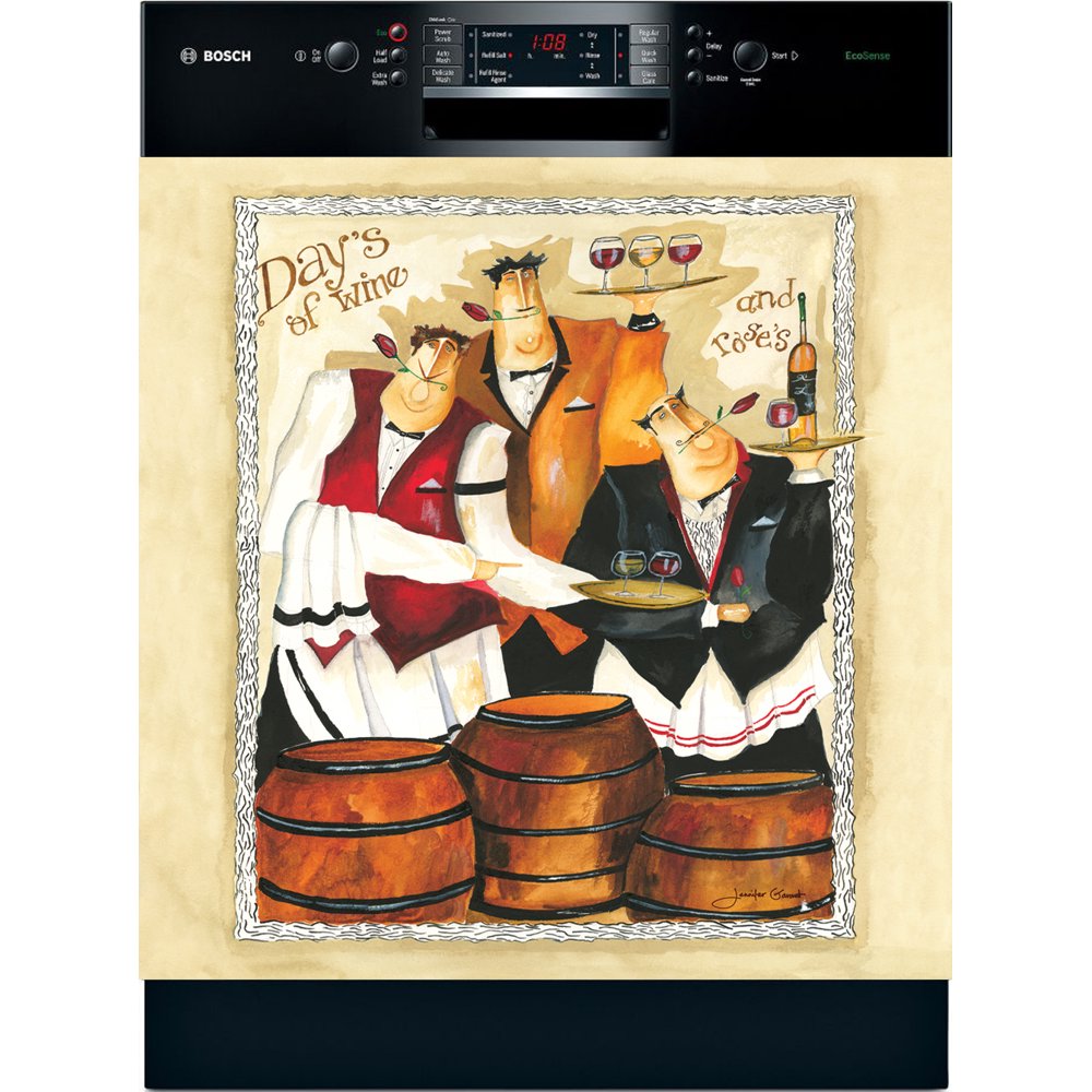 Appliance Art Wine & Grapes Vintage Vineyard Dishwasher Cover Kitchen