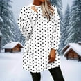 thumbnail image 5 of Long Sleeve Shirts for Women Flannel Winter Warm Crewneck Graphic Printed Tops Casual Loose Pullover Top with Pockets (3XL, White), 5 of 9