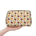 thumbnail image 4 of Rateoe Thanksgiving Turkey for Travel Makeup Bag,Large Capacity Cosmetic Bags for Women,Waterproof Portable Pouch Open Flat Toiletry Bag Make up Organizer, 4 of 8
