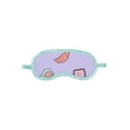 thumbnail image 3 of Wonder Nation Girls Short Sleeve Button Front Pajama Top and Pants Set with Eyemask, 3-Piece, Sizes 4-18, 3 of 3