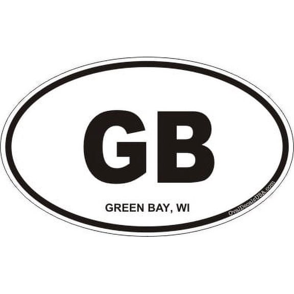 3.8 Inch Green Bay Wisconsin Oval Decal