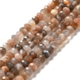 thumbnail image 2 of Natural Multi-Moonstone Beads Strands Faceted Rondelle 5x3mm Hole: 0.7mm 98pcs/strand 15.55''(39.5cm), 2 of 4