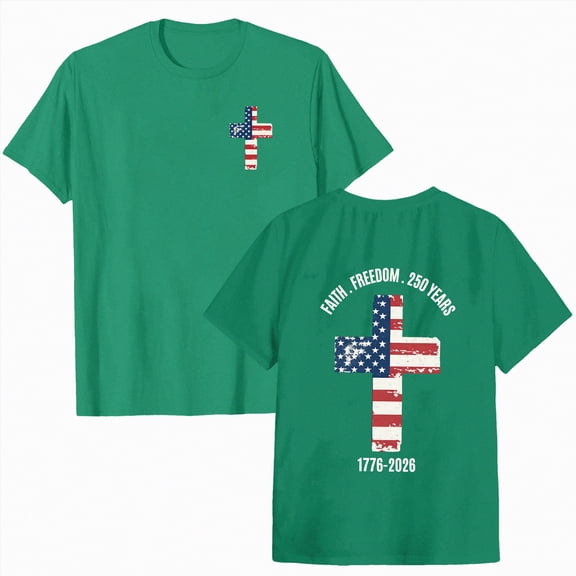 Linfrsh 250th Anniversary Shirts for Women Women Patriotic T-Shirt 4th of July Graphic Tees Shirts USA Flag Star Stripe Tops(Green,M)