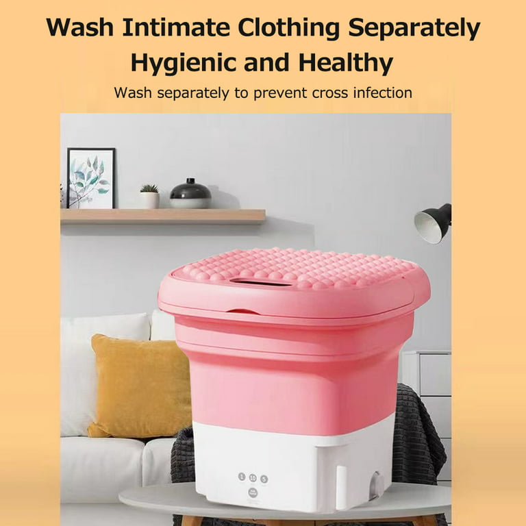 ZENY MINI Portable Single Bucket Wash Machine Washing Drying 2 in 1  Washer(Single, 9lbs)