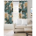thumbnail image 2 of Vintage Flower Kitchen Curtains Country Lily Floral Botanical Plant Leaf Cafe Short Curtains for Bathroom Blackout Window Curtain Small Window Treatment Drapes for Bedroom Living Room 42"x45"x2, 2 of 9
