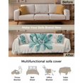 thumbnail image 3 of Succulent Teal Sofa Covers for 3 Cushion Couch,Washable Sectional & L Shape Couch Covers for Dog/Cat/Kid,Country Rustic Botanical Herb Summer Fruit Non Slip Sofa Slipcover Tassel Futon Cover 71x150, 3 of 8