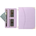 thumbnail image 2 of for Samsung Galaxy Tab S9 / S9 FE / S8 Crossbody Case, PU Leather Flip Cover with Card Holder Zipper Pocket Flip Stand Shoulder Strap Pencil Slot, Envelope Design Tablet Case, Purple, 2 of 13