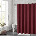 thumbnail image 6 of Dznils Waffle Shower Curtain with Hooks, Thick Weighted Fabric Bathroom Curtain, Burgundy Red, 72" x 72", 6 of 9