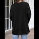 thumbnail image 4 of Blusas de Mujer de Larga con Cuello en V, Túnicas Casuales, Camisas Básicas, Blusas Holgadas Negro S, 4 of 7