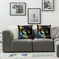 thumbnail image 3 of COMIO Pillow Cover Cat Black Throw Pillow Case Home Decor for Sofa Livingroom Couch Bed Decorative Gift 2Pcs, 3 of 6