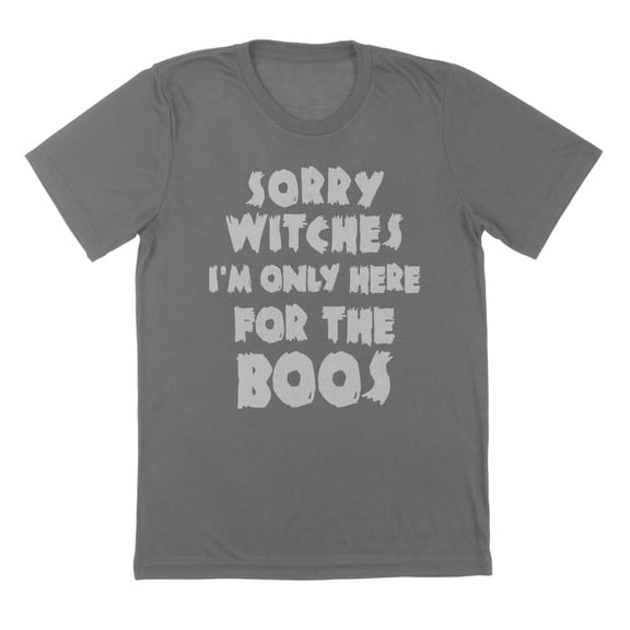 Sorry Witches Humor Graphic Charcoal Mens T-Shirt