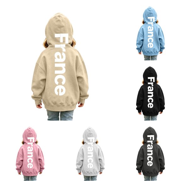 Vividxx Hoodies For Girls Kids Long Sleeve Hooded Sweatshirts Casual Letter Print Hoodie Soft Outerwear Comfortable 2-3 Years