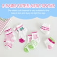thumbnail image 3 of DAKIMOE 5 Pairs Baby Socks Cotton Mesh Kids Crew Socks with Grips Cute Sock for Newborn Toddler Boys Girls, Gender Neutral Gift for Baby Shower, 12-15 cm (1-3 Years Old), 3 of 8