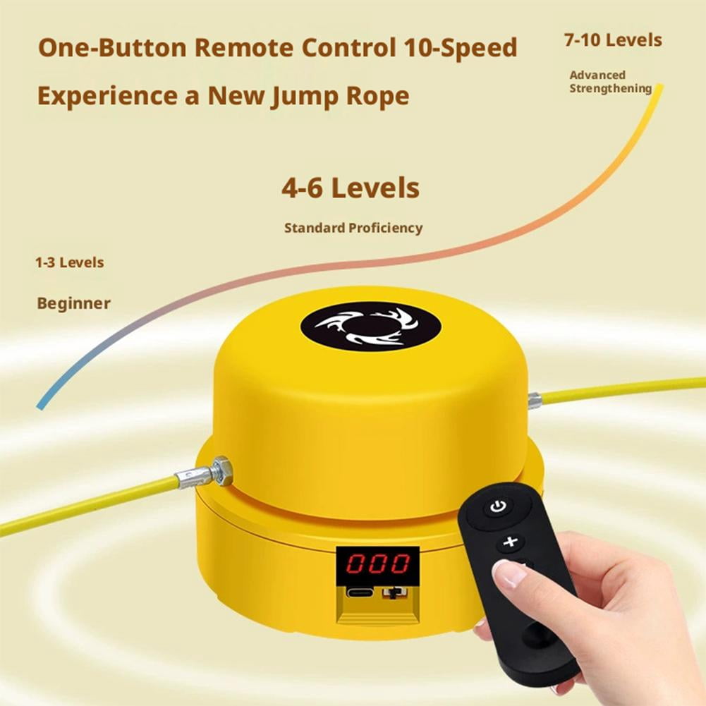 Jump Rope Machine with Remote, Smart Jump Rope Machine, Automatic Floor Jump Rope, Jump Entertaining Interaction Rope Skipping Machine for Family & Home - Pink
