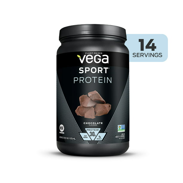 Vega Sport Plant Based Protein Powder, Chocolate, 30g Protein, 1.3lb ...