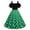 Green, variant on XDZJLR Womens Dresses Summer Vintage 50S 60S Style Polka Dot A Line With Ruffle Sleeves And Spaghetti Straps Skirt