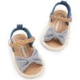 thumbnail image 2 of Infant Baby Girls Summer Sandals Indoor Slippers Open Toe Lace Princess Dress Wedding Flats Shoes Newborn Toddler Soft Non-slip Sole First Walker Crib Shoes 0-18 months, 2 of 7
