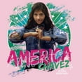 thumbnail image 2 of Girl's Marvel Doctor Strange in the Multiverse of Madness America Chavez Graphic Tee Light Pink Medium, 2 of 4