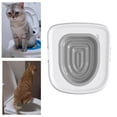 thumbnail image 3 of Kit de Entrenamiento de Inodoro Profesional para Gatos, Orinal de Plástico para El Hogar, Asiento para Orinal, Bandeja de Arena para Gatos, Entrenador , GRIS 38x34x3.2cm Colco entrenamiento para ir al baño del gato, 3 of 8