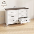thumbnail image 3 of HOMCOM Commode pour Chambre avec 6 Tiroirs pour Salon, Garde-Robe, Buanderie, 3 of 10