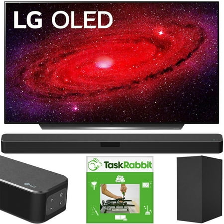 LG OLED55CXPUA 55-inch CX 4K Smart OLED TV with AI ThinQ (2020) Bundle with LG SN5Y 2.1 Channel Hi-Res Audio Sound Bar with DTS Virtual:X and Taskrabbit Installation Service