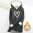 thumbnail image 2 of Weiqiqre Winter Clothing for Women Casual Heart Print Long Sleeve Pullover Hoodie Sweatshirt Tops, 2 of 4