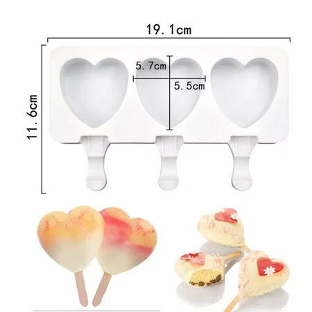 

Mold Heart Shape Ice Cream Mold Ice Cube Mar Ice Cube Tray Ice Mould For Party Bar kitchen gadget moldes de silicona