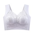 thumbnail image 3 of Lace Bralettes for Women High Support Backless Seamless Bra Wireless Push Up Rosy Lift Bras Posture Correcting Bra Ice Silk No Underwire Bras Full Coverage Lifting & Shaping Bras for Women Blue 36, 3 of 4