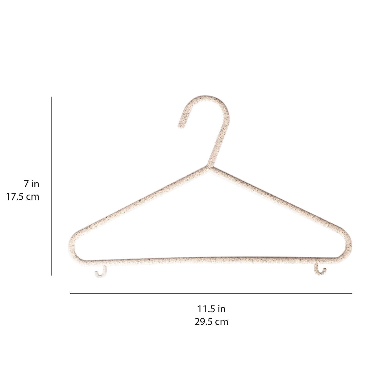 3 Sprouts Baby Wheat Straw Plastic Clothes Hangers - Pack of 30 - Assorted Speckled Cream, Gray, Brown